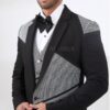 Black & White Striped Three-Piece Suit by Attirux