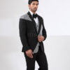 Black & White Striped Three-Piece Suit by Attirux