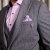 Grey Pinstripe Three Piece Suit for Men by Attirux - 3 Piece Suit