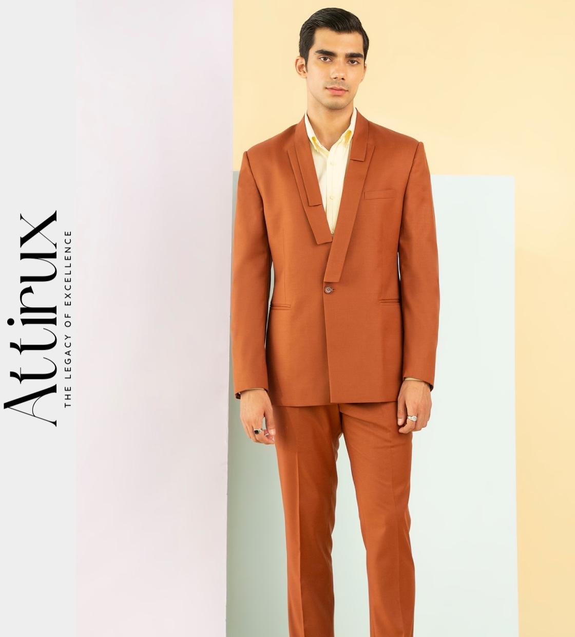 Rust Double Breasted Suit - DB Suit Online