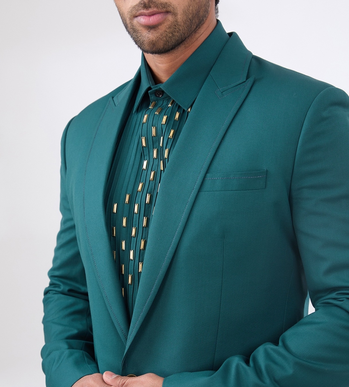 Teal Blue Two Piece Suit for Men by Attirux | Two Piece Suit