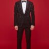 Black Designer Tuxedo 2 Piece Suit