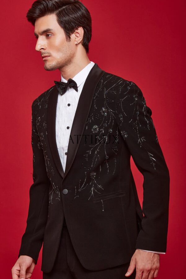 Black Designer Tuxedo suit