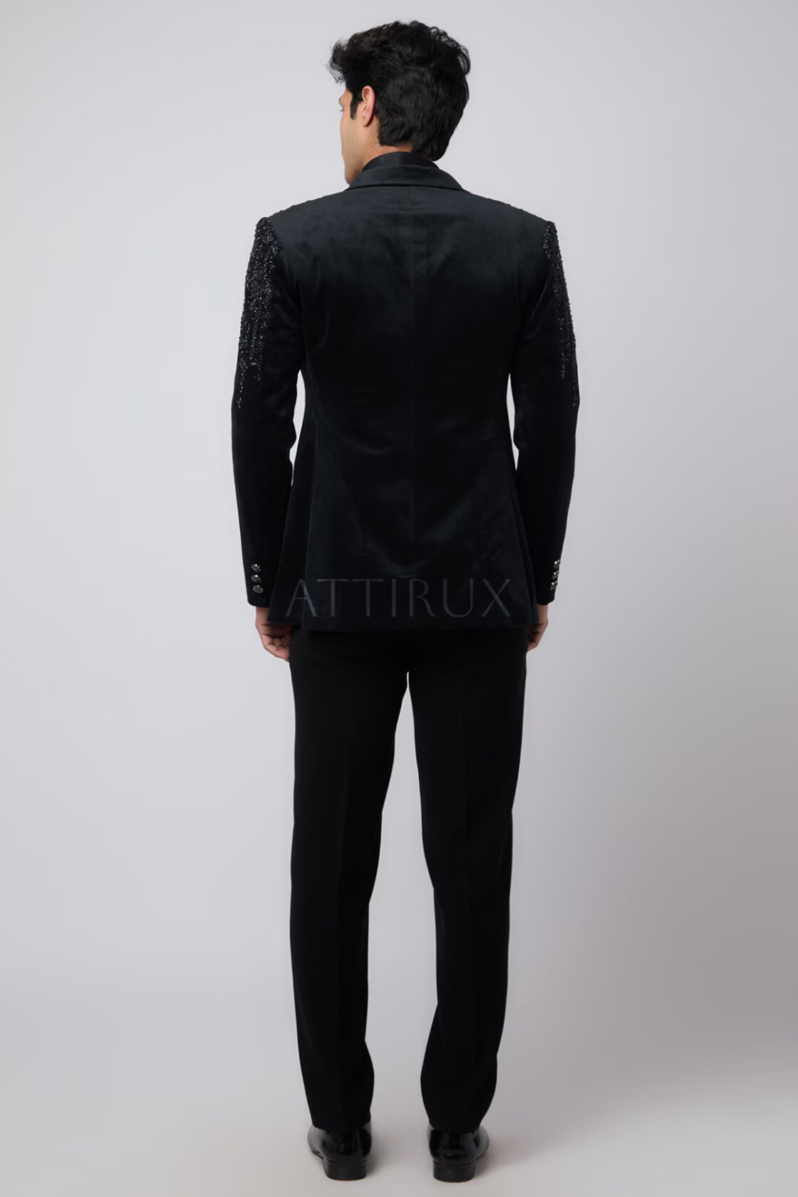 Black Designer Wedding Tuxedo Suit- Buy Online Black Tuxedo - Groom Tuxedo Suit