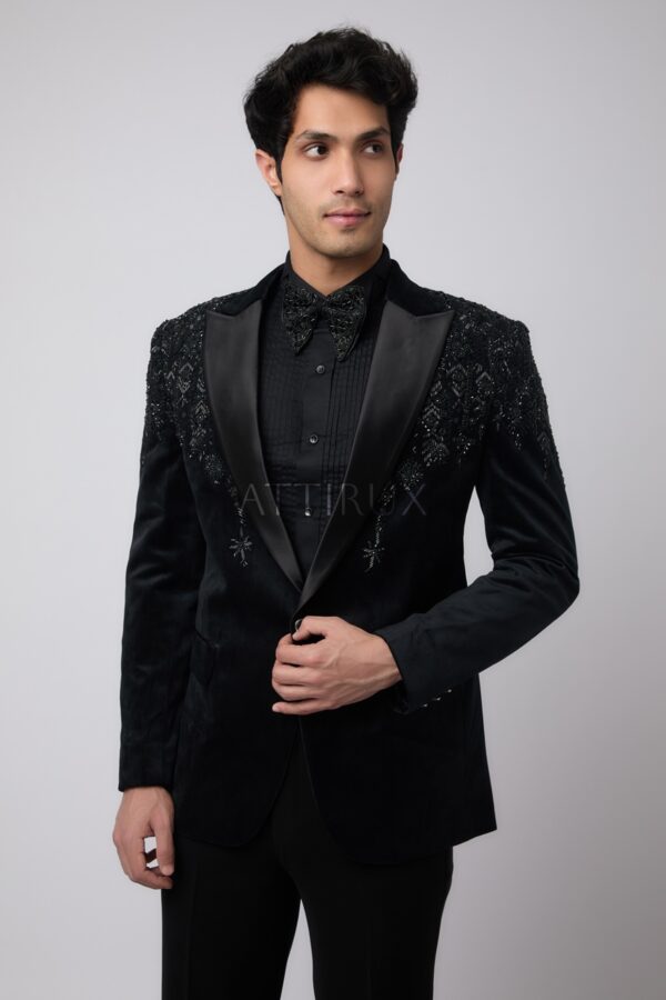 Black Designer Wedding Tuxedo Suit - Groom Black Tuxedo Suit