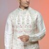 Designer Ivory Waistcoat for Men - Mehndi Waistcoat for Men in USA