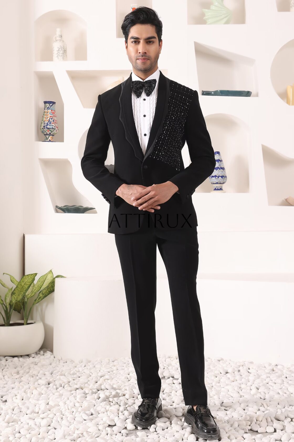 Best Designer Black Tuxedo Suit in USA for Groom