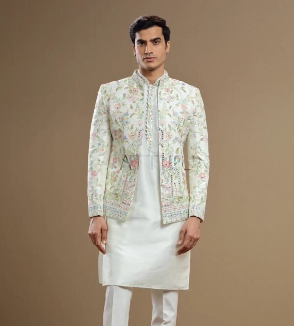 Ivory Prince Coat with Kurta Pajama