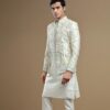 Ivory Silk Prince Coat with Kurta Pajama