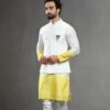 Ivory Waistcoat with Ombre Kurta Pajama - Mehndi Waistcoat