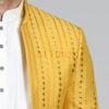 Open Front Yellow Designer Prince Coat