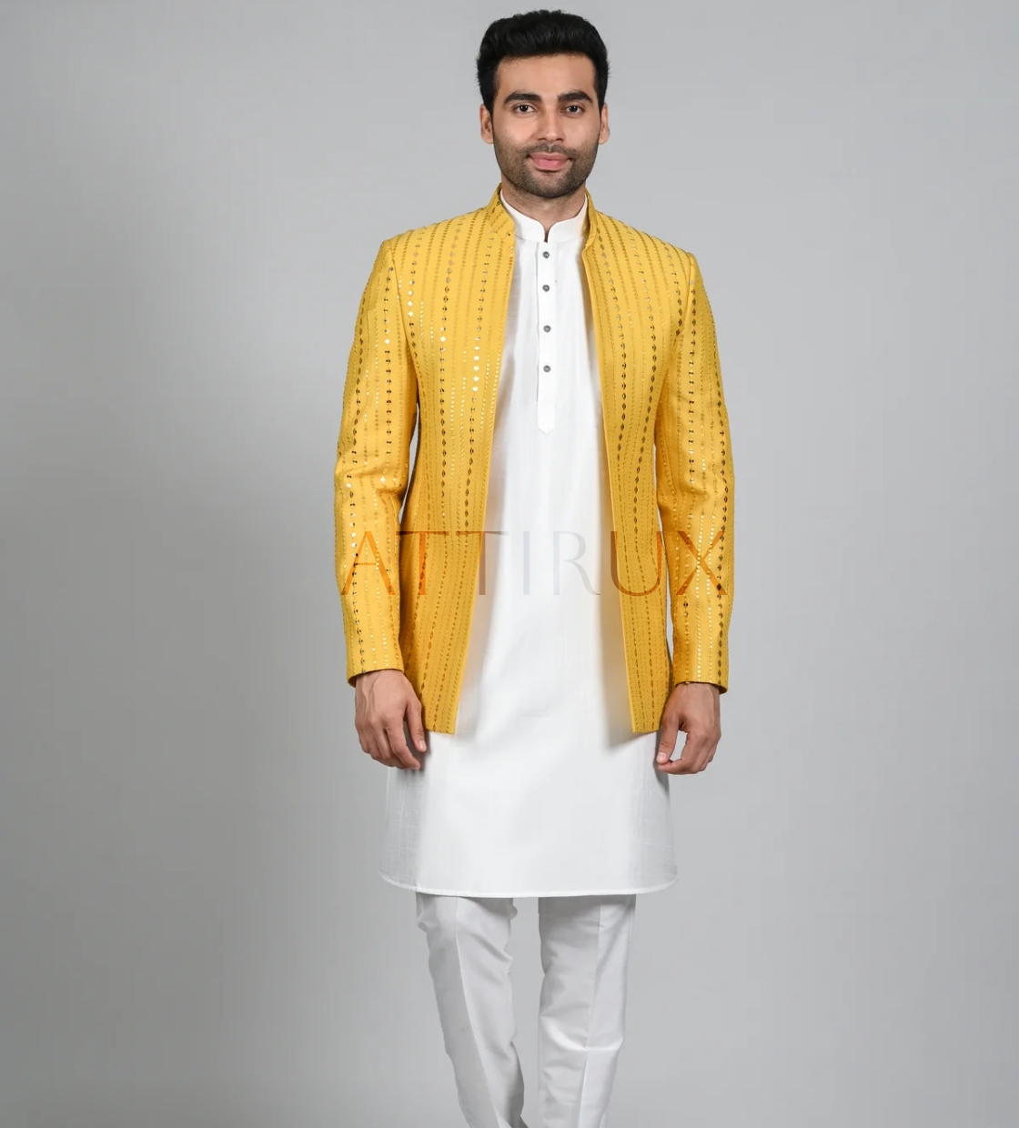 Yellow Designer Prince Coat for Men _ Buy Online Designer Prince Coat Pakistan