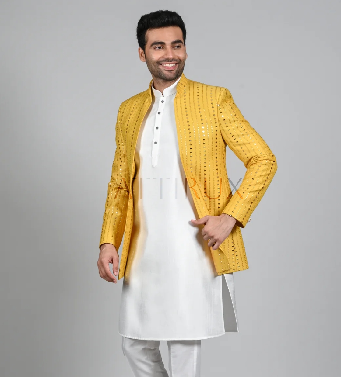 Yellow Prince Coat for Men in USA